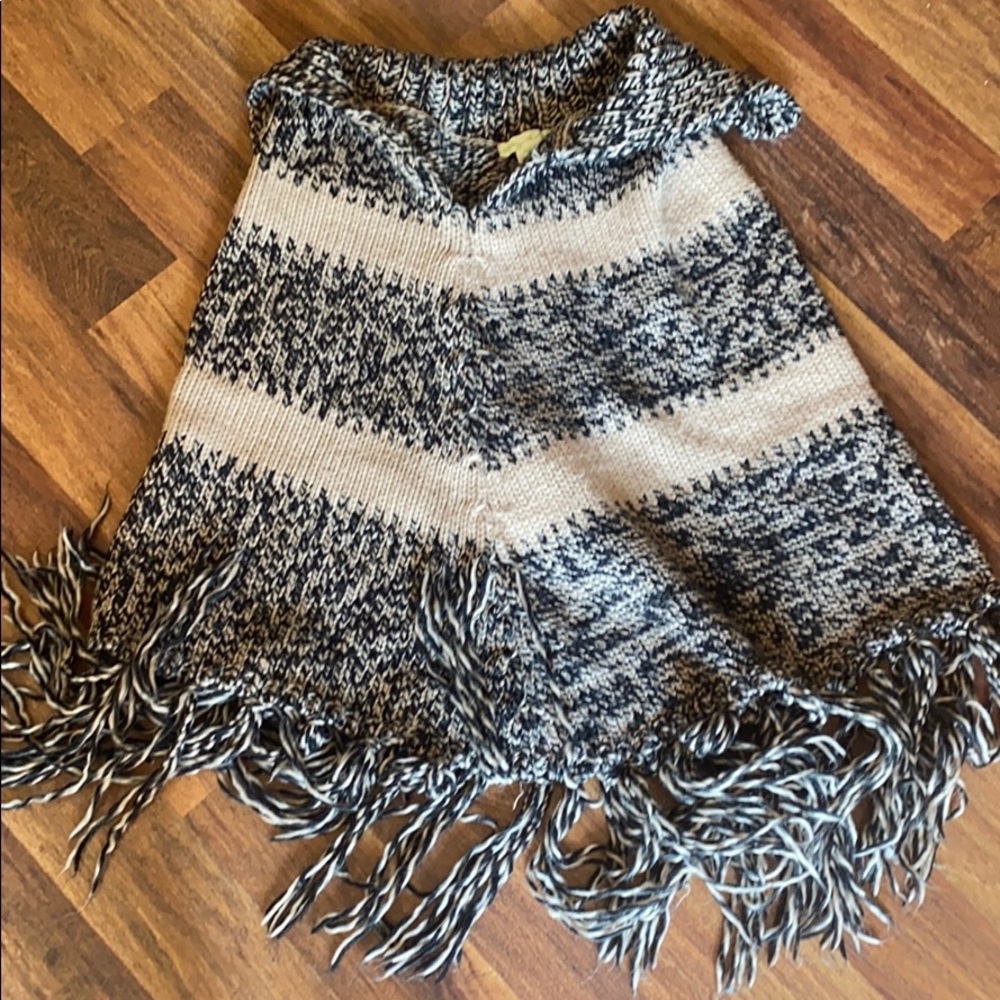 Boho Fringe Poncho